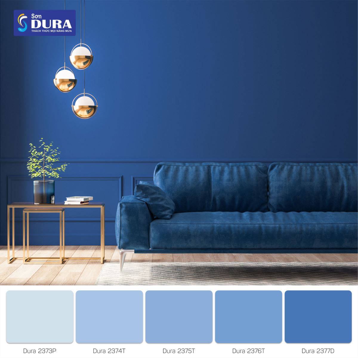 Những căn phòng với màu sơn xanh dương luôn mang đến cho bạn những sự tươi mới và dễ chịu