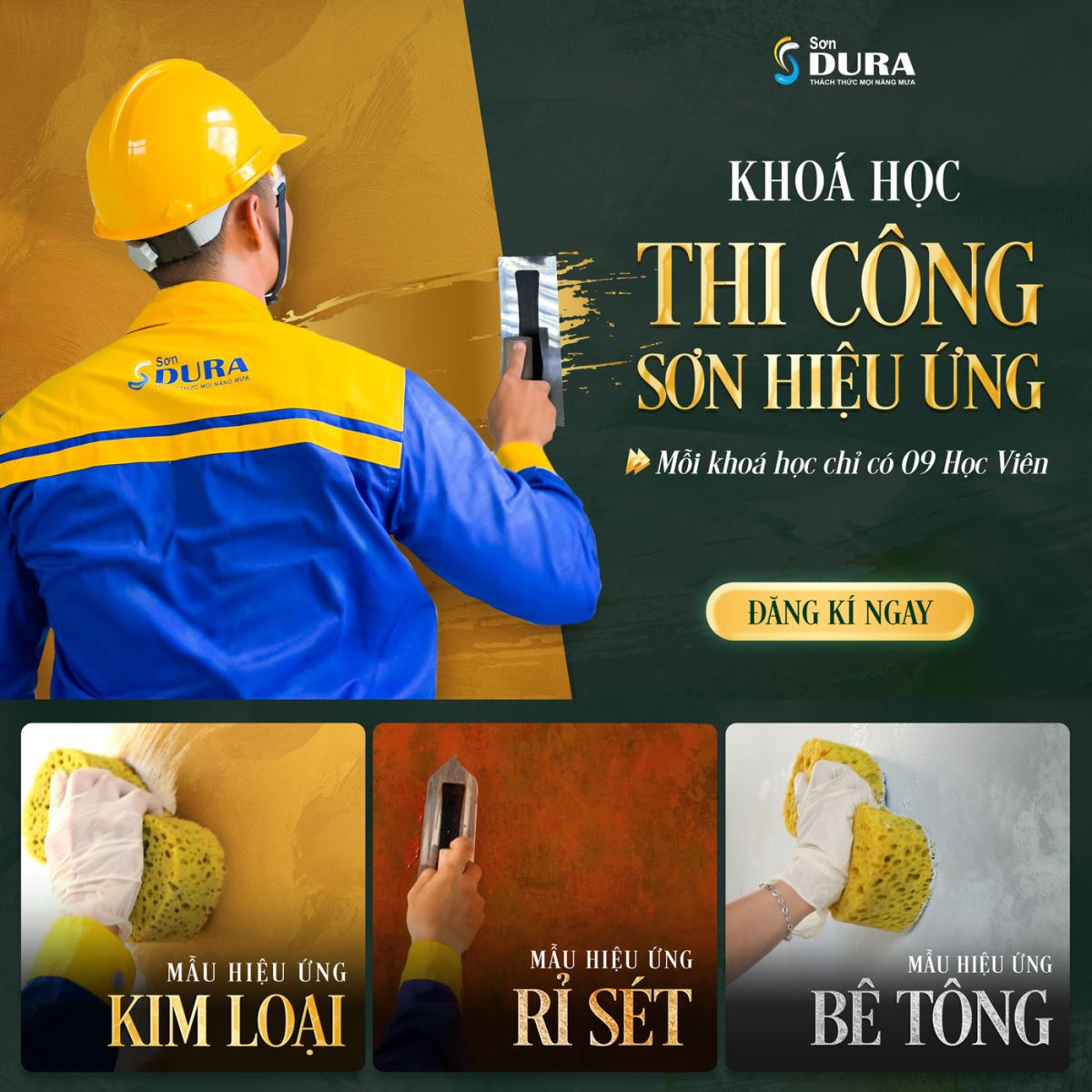 Khoá học thi công sơn hiệu ứng dành cho anh em Thầu/thợ sơn