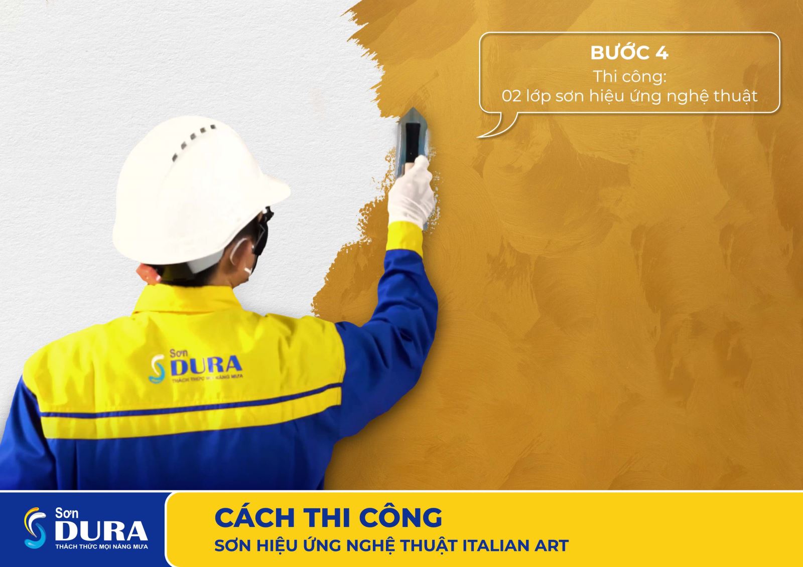 Bước 4: Thi công sơn hiệu ứng nghệ thuật 02 lớp