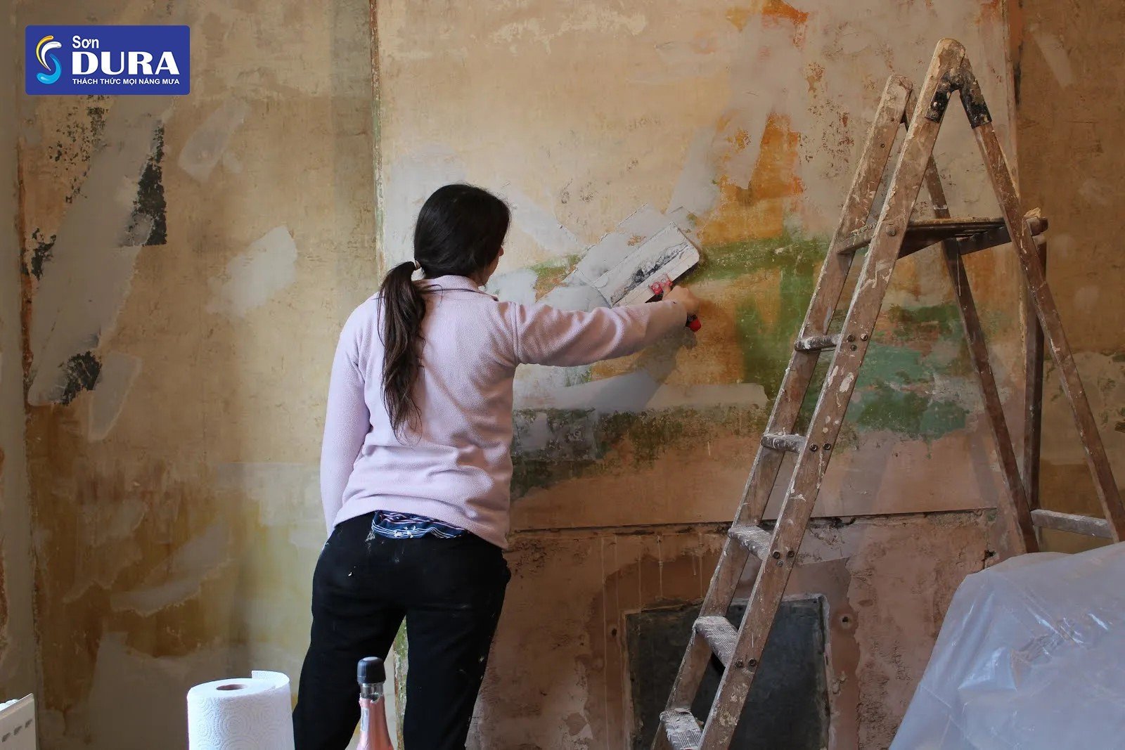 Hướng dẫn mẹo tự sơn lại tường cũ