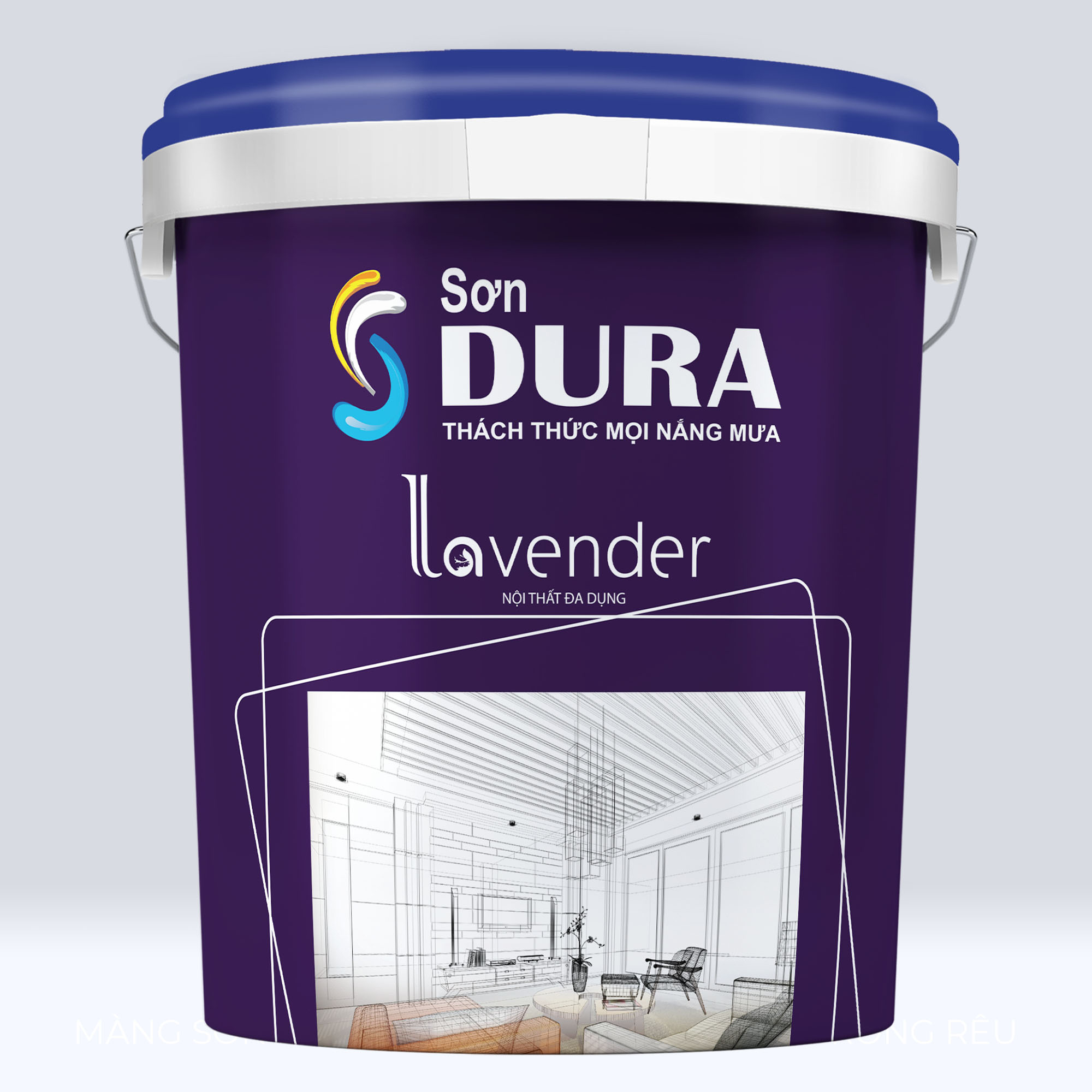 Lavender - Sơn nội thất đa dụng, Màng sơn bóng mịn 18L 